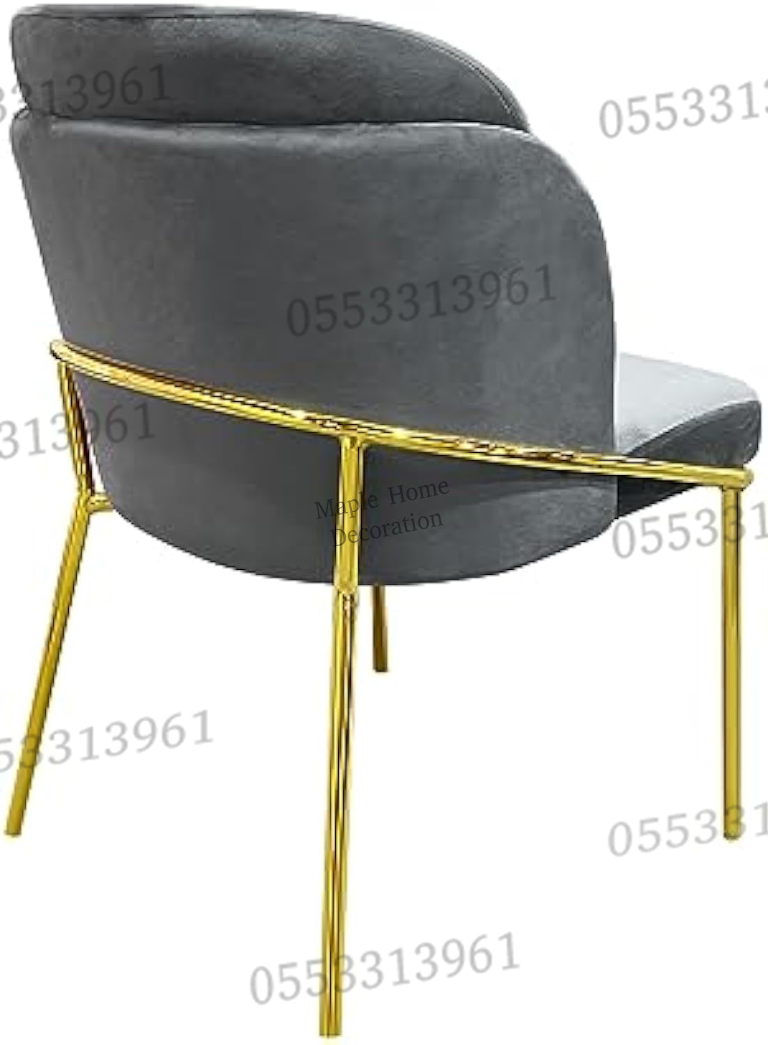 Dining Chairs Velvet Cushion Seat Chair Stainless Steel Golden Legs Dining Room Chair