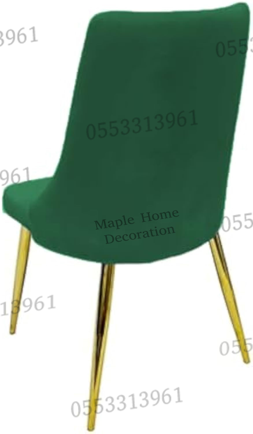 Dining Chairs Velvet Cushion Seat Chair Stainless Steel Golden Legs Dining Room Chair