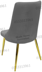 Dining Chairs Velvet Cushion Seat Chair Stainless Steel Golden Legs Dining Room Chair