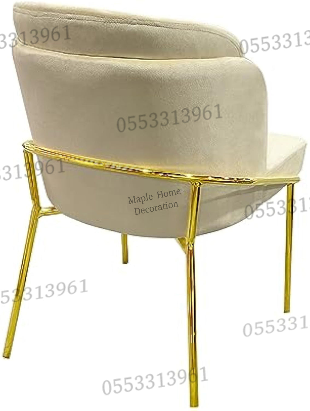 Dining Chairs Velvet Cushion Seat Chair Stainless Steel Golden Legs Dining Room Chair