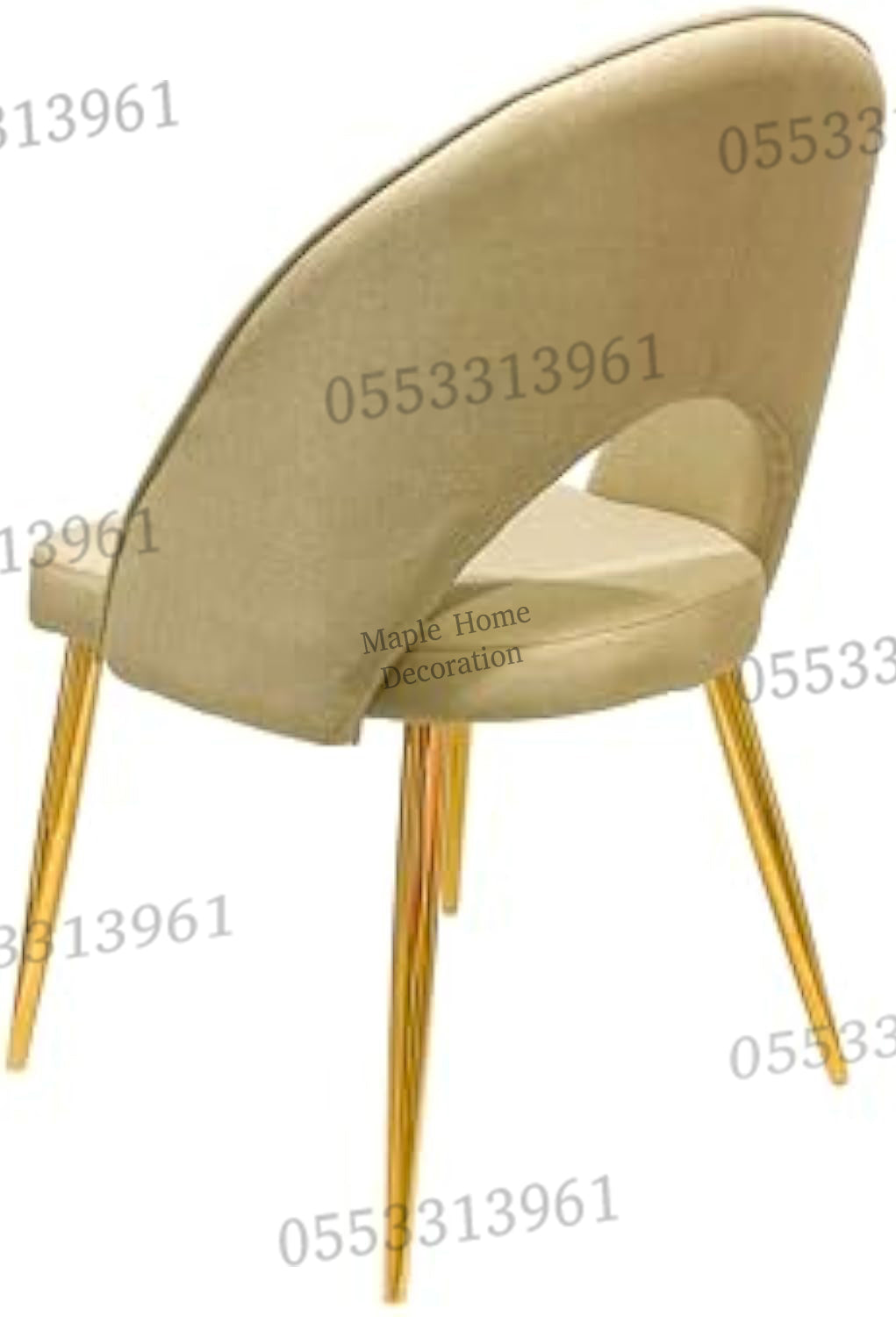 Dining Chairs Velvet Cushion Seat Chair Stainless Steel Golden Legs Dining Room Chair