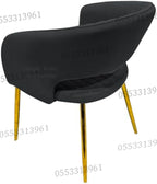 Dining Chairs Velvet Cushion Seat Chair Stainless Steel Golden Legs Dining Room Chair