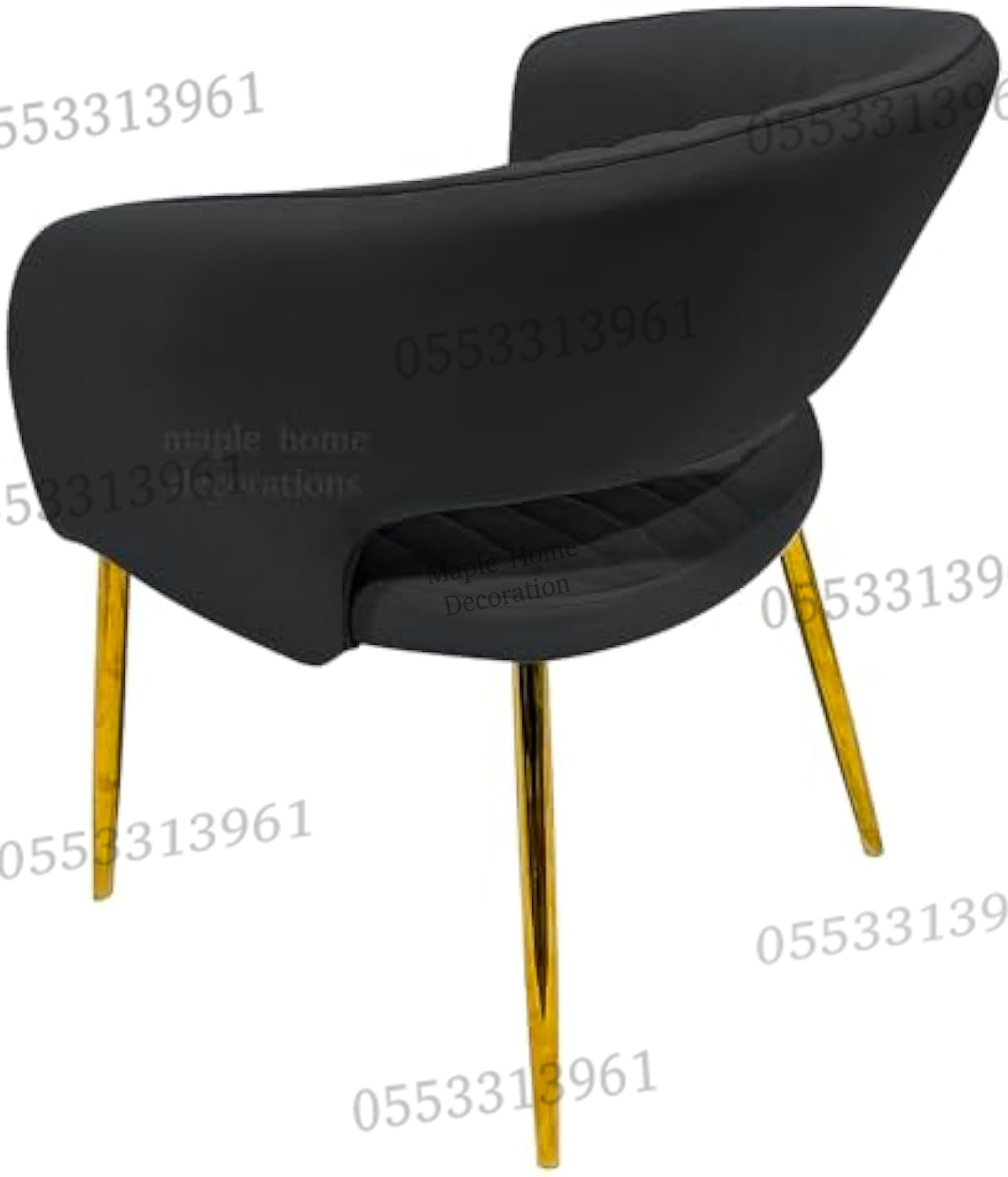 Dining Chairs Velvet Cushion Seat Chair Stainless Steel Golden Legs Dining Room Chair
