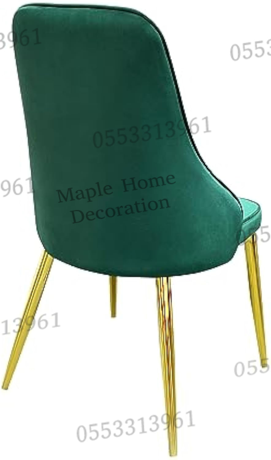 Dining Chairs Velvet Cushion Seat Chair Stainless Steel Golden Legs Dining Room Chair