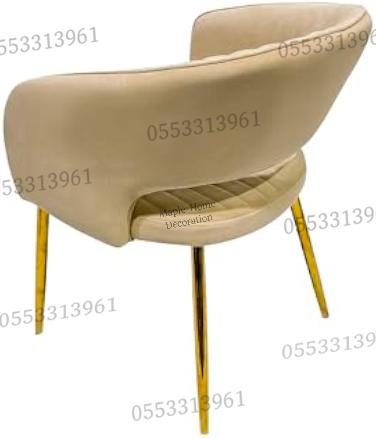 Dining Chairs Velvet Cushion Seat Chair Stainless Steel Golden Legs Dining Room Chair