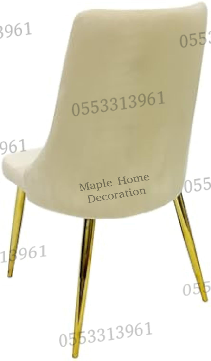 Dining Chairs Velvet Cushion Seat Chair Stainless Steel Golden Legs Dining Room Chair