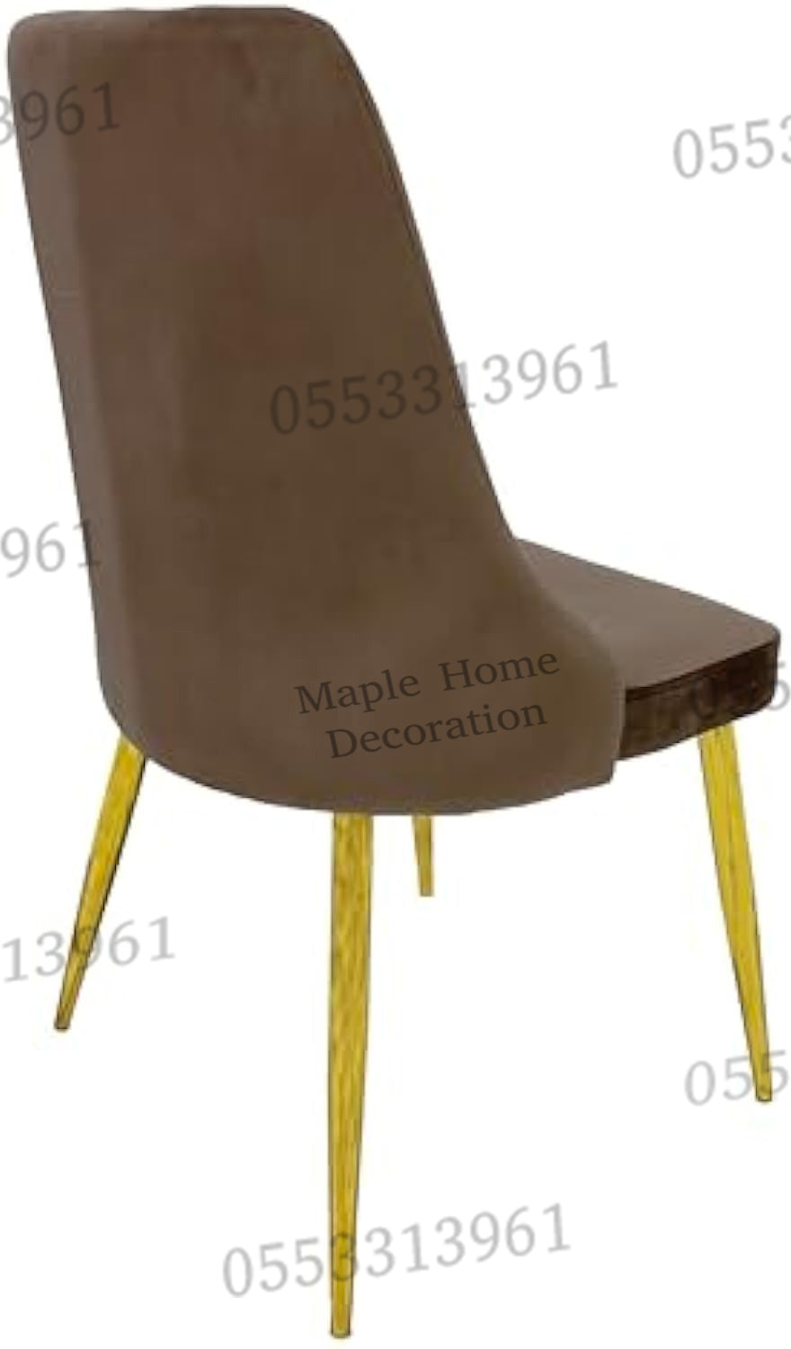 Dining Chairs Velvet Cushion Seat Chair Stainless Steel Golden Legs Dining Room Chair