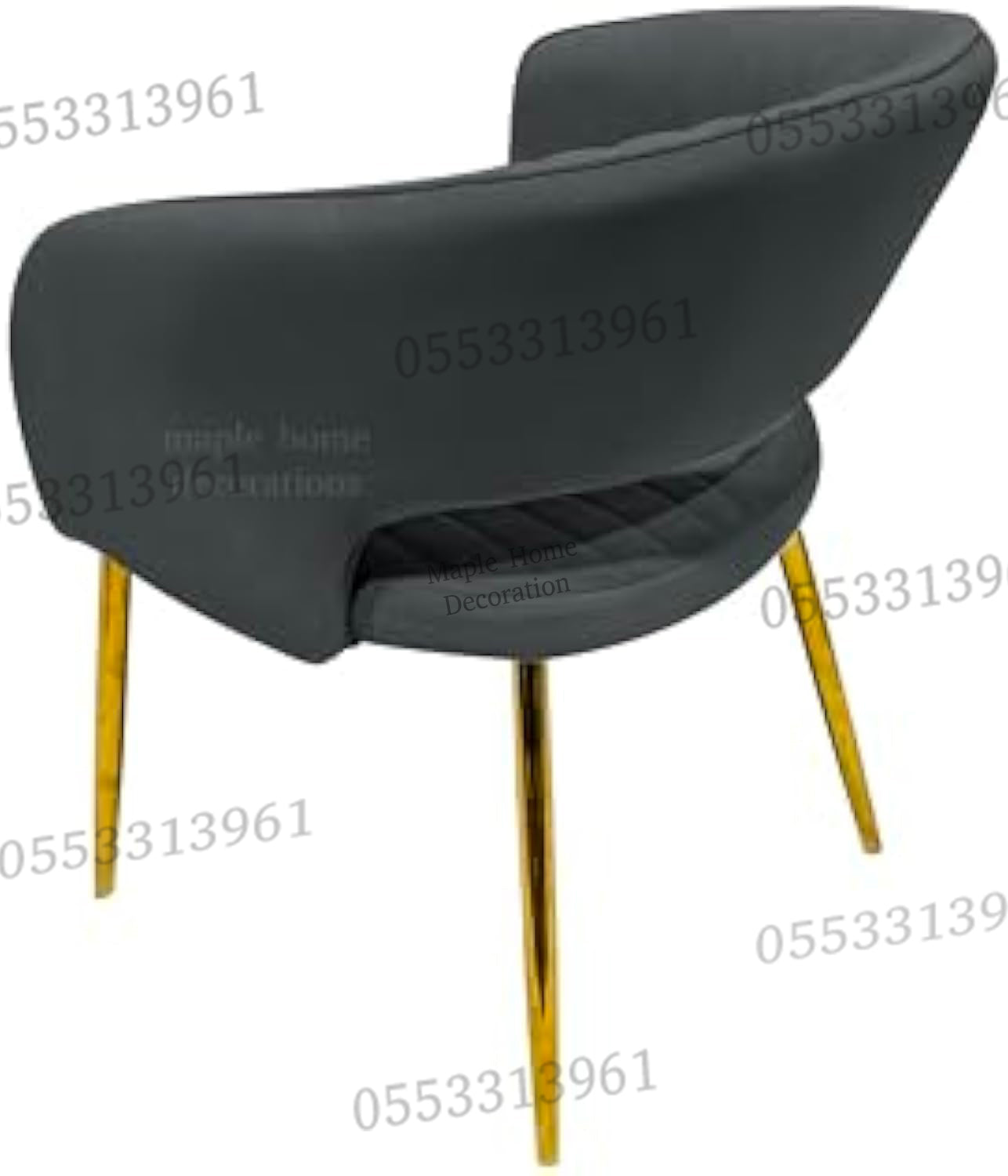 Dining Chairs Velvet Cushion Seat Chair Stainless Steel Golden Legs Dining Room Chair