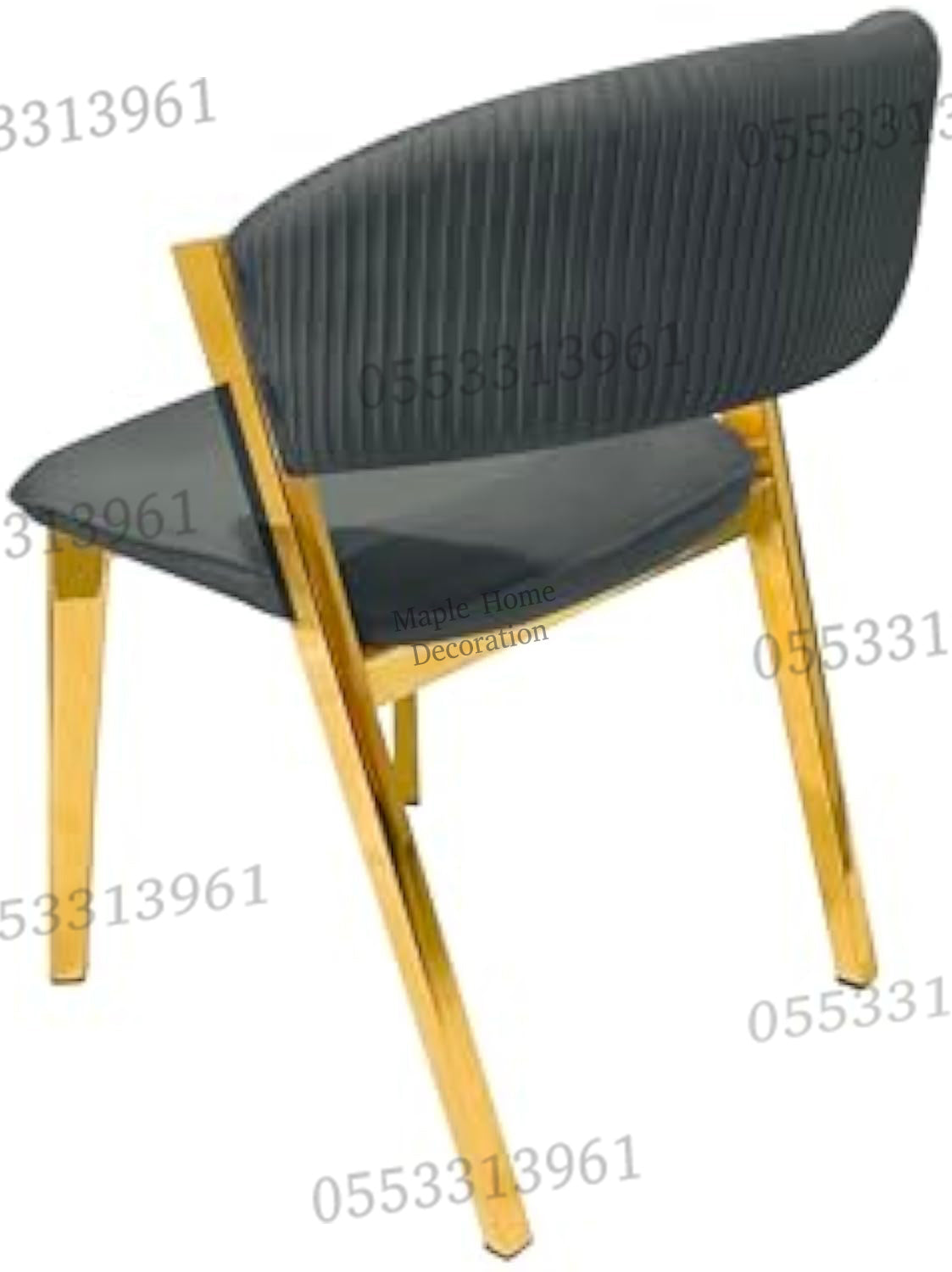 Dining Chairs Velvet Cushion Seat Chair Stainless Steel Golden Legs Dining Room Chair