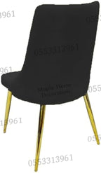Dining Chairs Velvet Cushion Seat Chair Stainless Steel Golden Legs Dining Room Chair