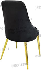 Dining Chairs Velvet Cushion Seat Chair Stainless Steel Golden Legs Dining Room Chair