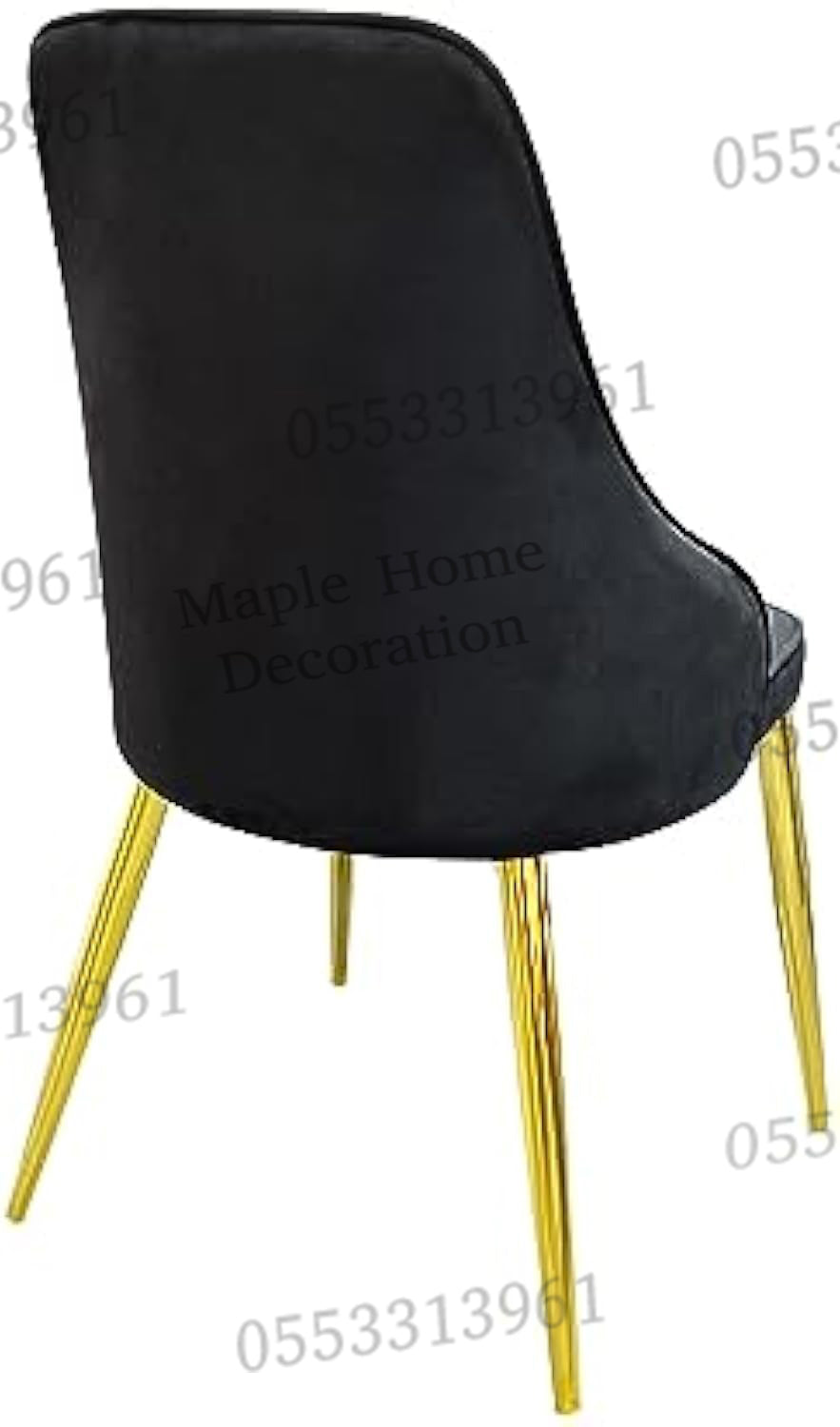 Dining Chairs Velvet Cushion Seat Chair Stainless Steel Golden Legs Dining Room Chair
