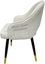 Dining Chairs Velvet Cushion Seat Chair Stainless Steel Golden Legs Dining Room Chair