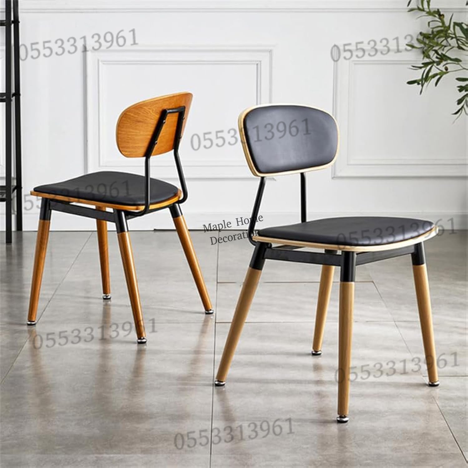Dining Chairs Velvet Cushion Seat Chair Stainless Steel Golden Legs Dining Room Chair