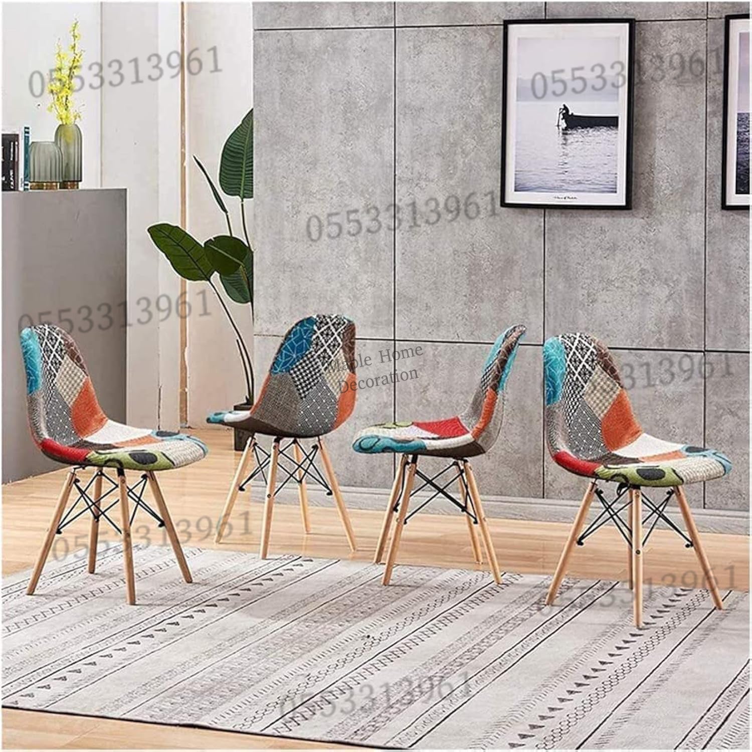 Dining Chairs Velvet Cushion Seat Chair Stainless Steel Golden Legs Dining Room Chair