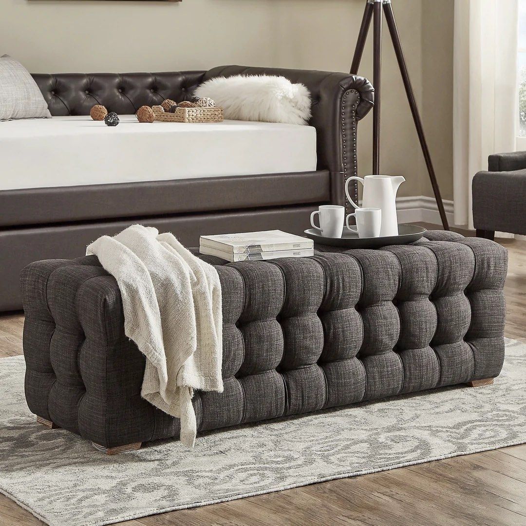 Maple Home Upholstered Ottoman ¨C Custom Sizes & Colors,UAE-Made