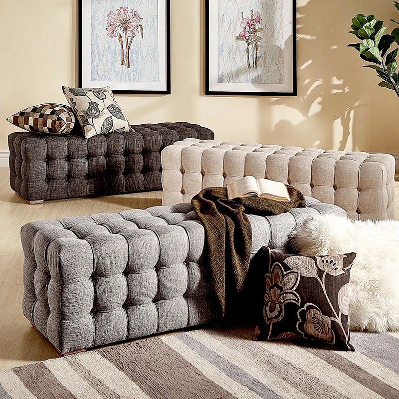 Maple Home Upholstered Ottoman ¨C Custom Sizes & Colors,UAE-Made