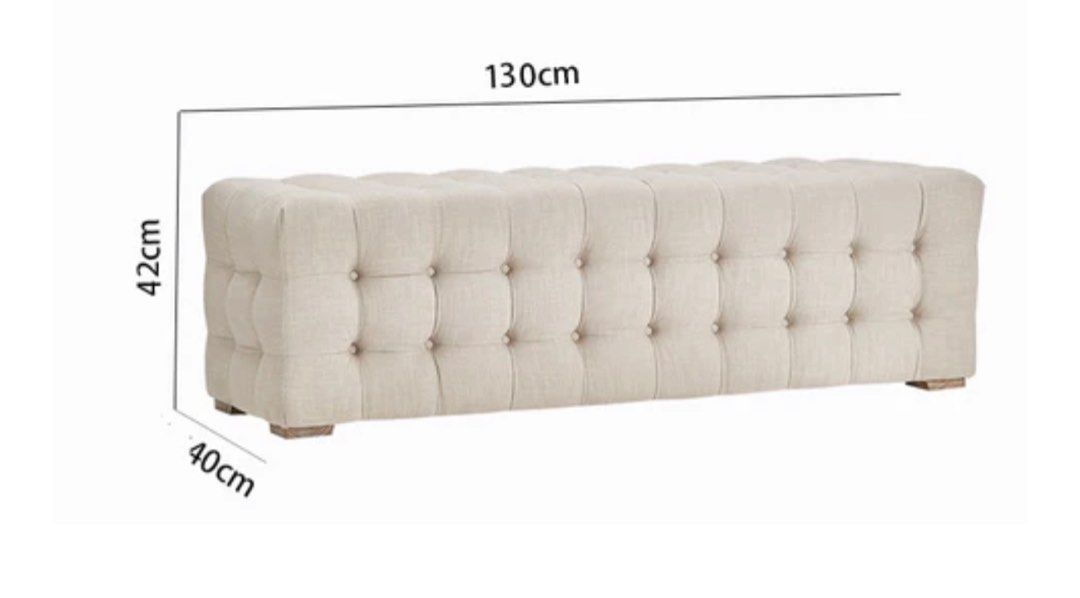 Maple Home Upholstered Ottoman ¨C Custom Sizes & Colors,UAE-Made