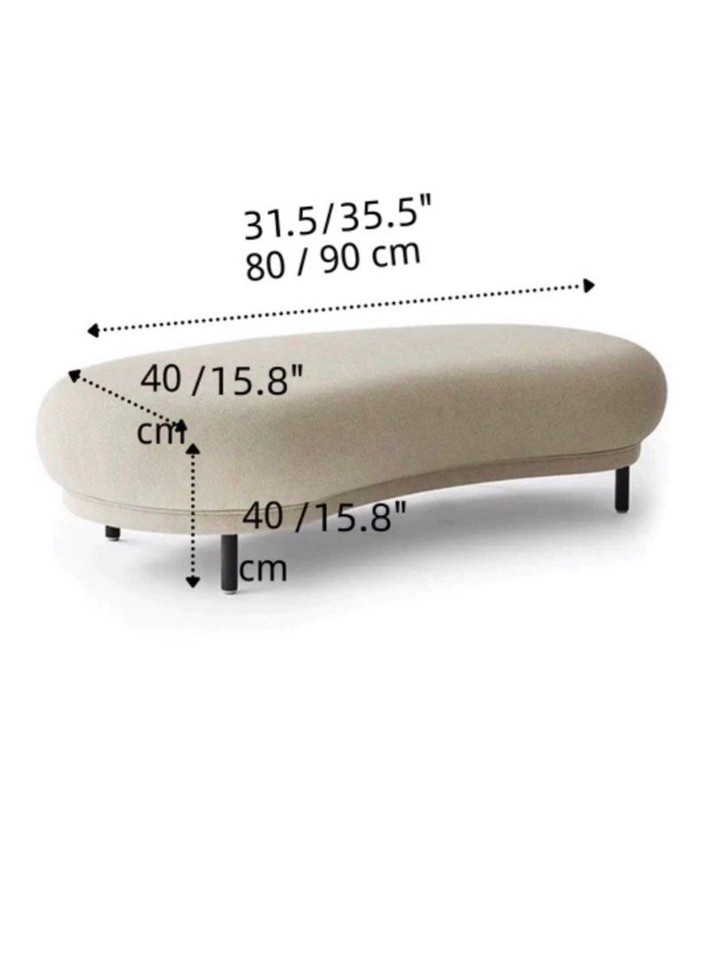 Maple Home Upholstered Ottoman ¨C Custom Sizes & Colors,UAE-Made