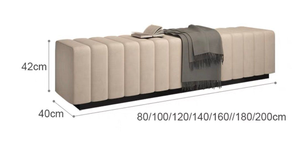 Maple Home Upholstered Ottoman ¨C Custom Sizes & Colors,UAE-Made