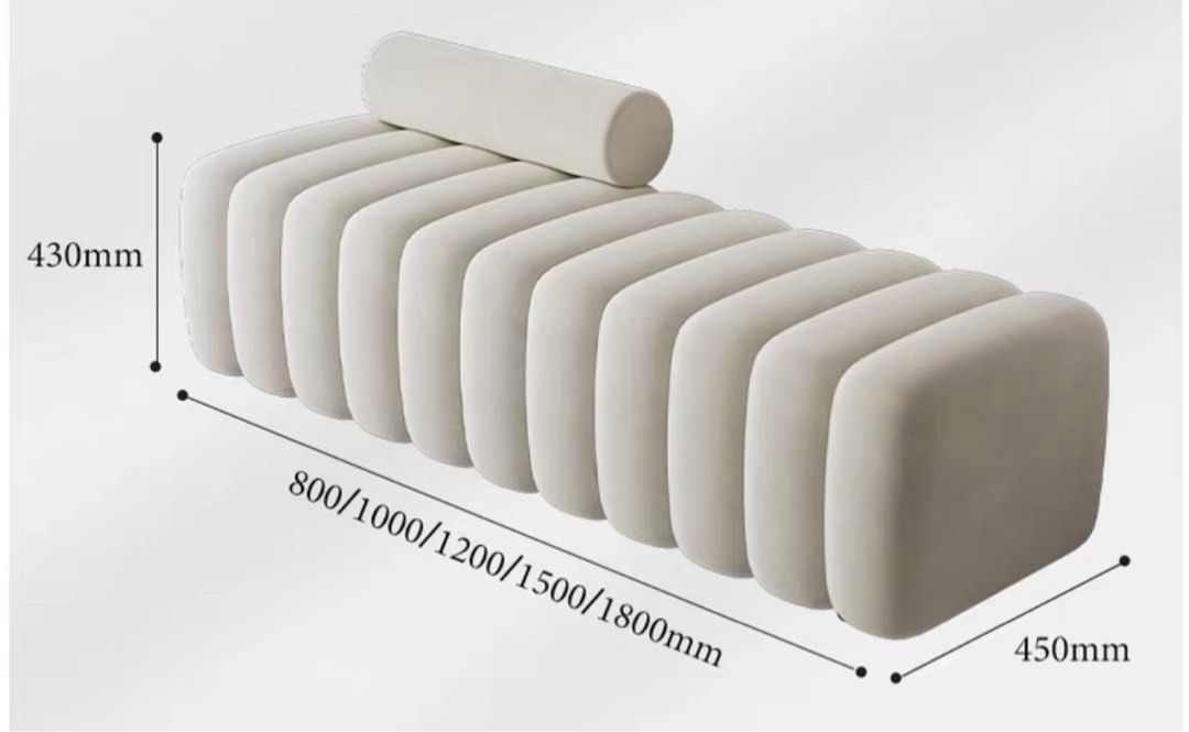 Maple Home Upholstered Ottoman ¨C Custom Sizes & Colors,UAE-Made